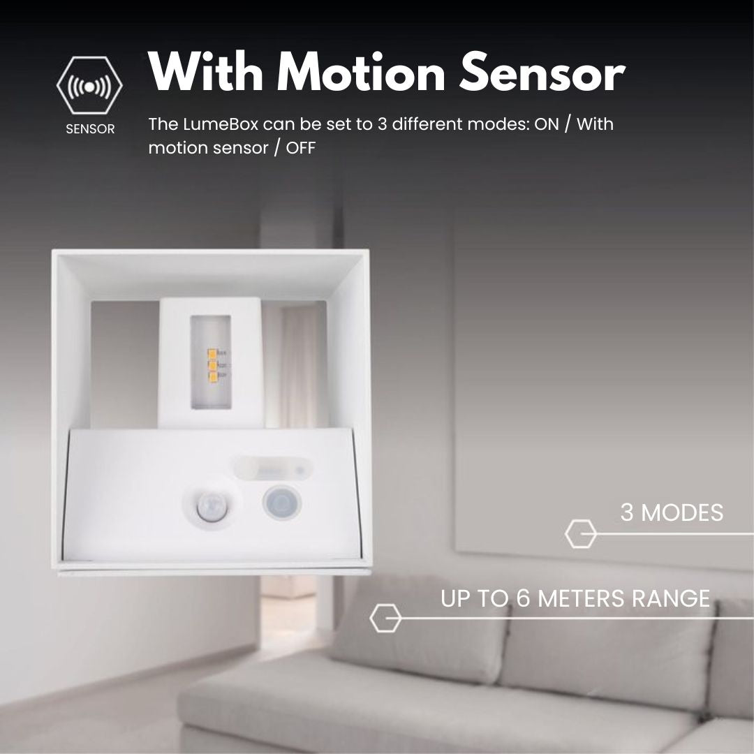 Battery Powered Wall Sconce | Modern Wireless Wall Lamp with Motion Sensor | LumeBox