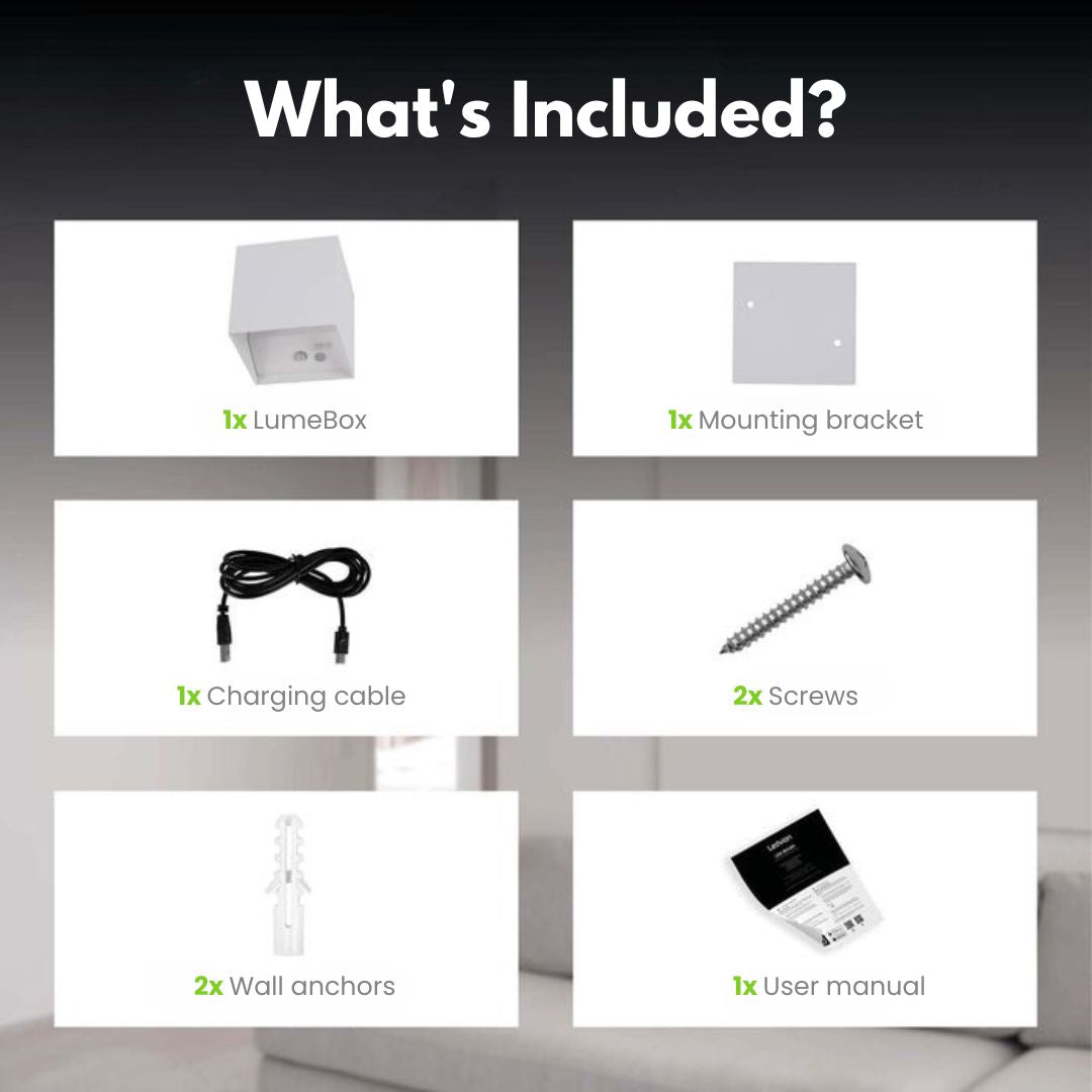 Battery Powered Wall Sconce | Modern Wireless Wall Lamp with Motion Sensor | LumeBox