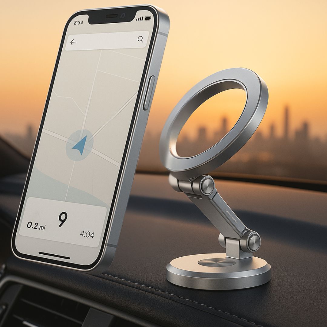 Car Mount Magnetic Phone Holder | Magsafe Mobile Holder for Dashboard | MagLock