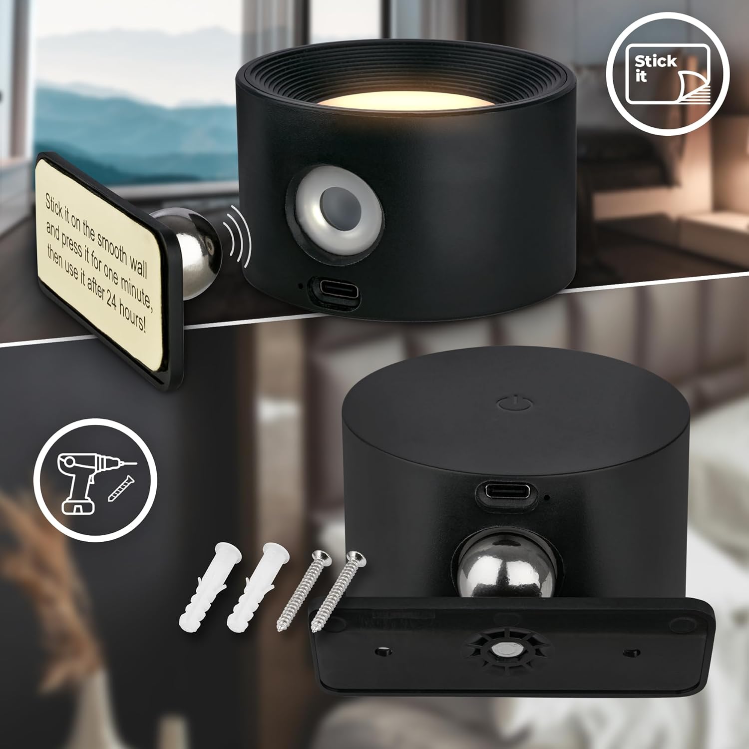 LED Light with Motion Sensor | Battery Operated Light for Home | HomeGlow