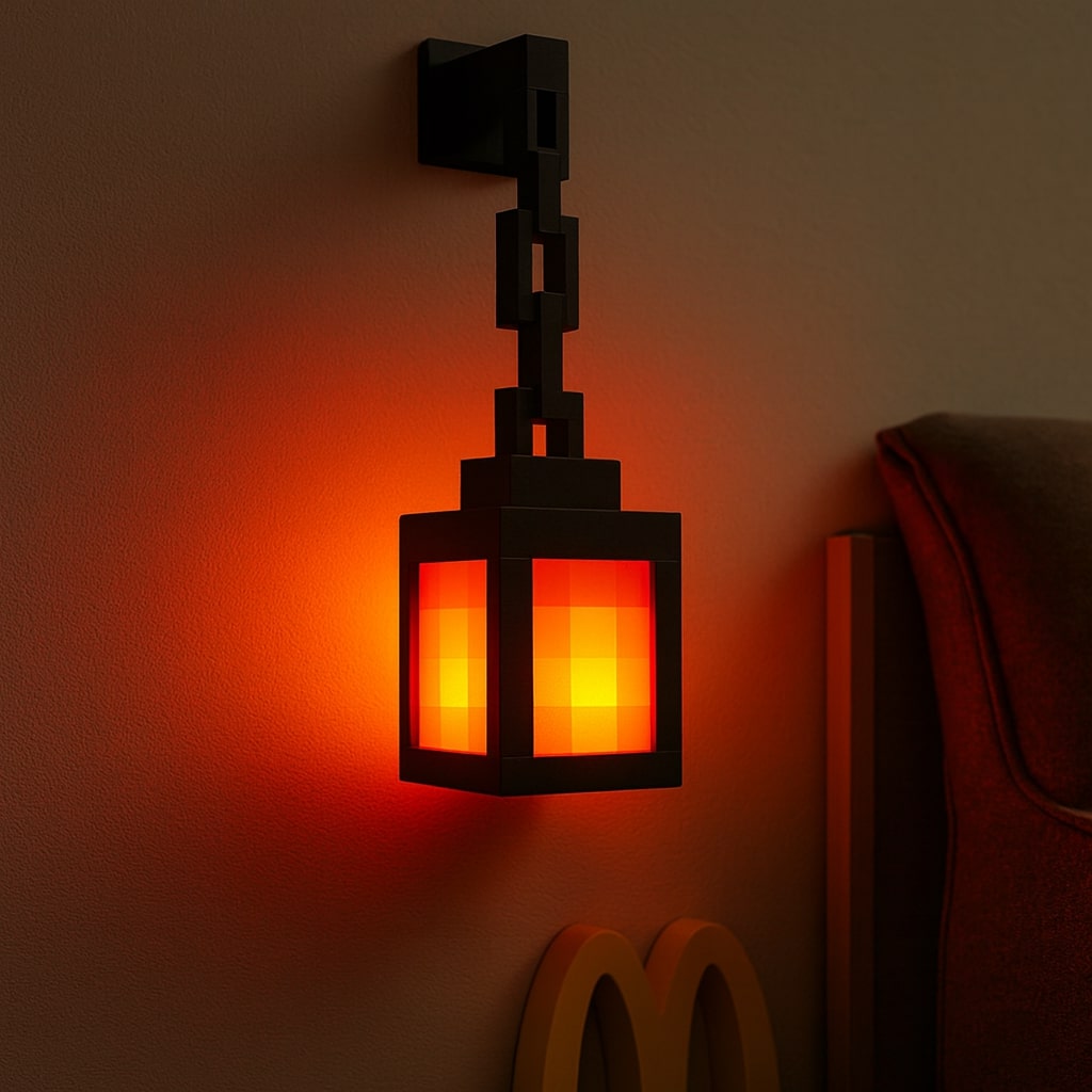 Minecraft Lamp | Wireless Table and Desk Lamp | RGB Night Light | RetroGlow