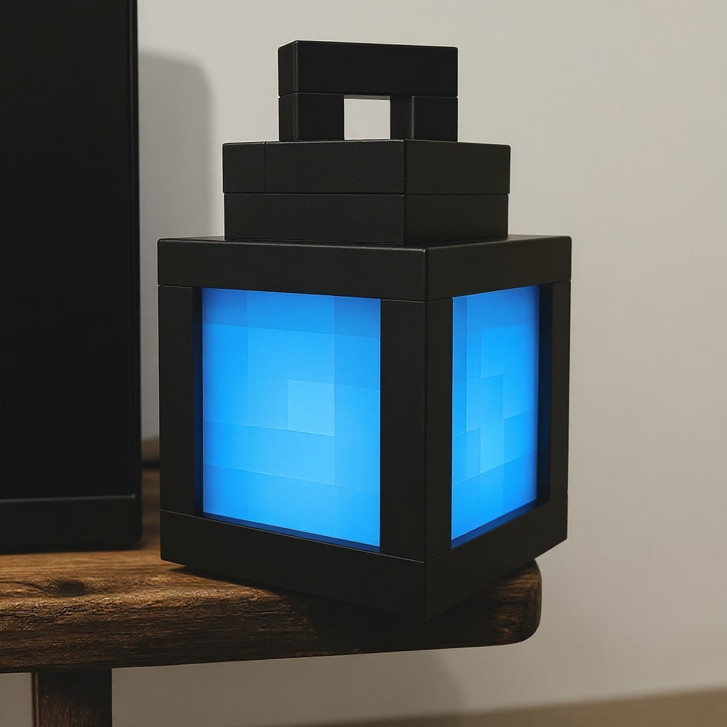 Minecraft Lamp | Wireless Table and Desk Lamp | RGB Night Light | RetroGlow
