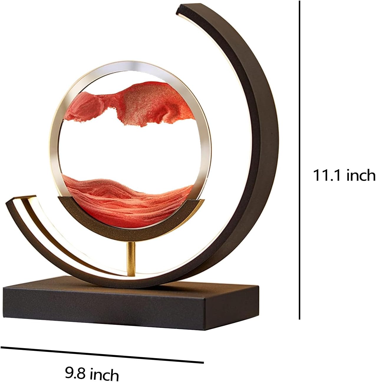 Modern Table Light | Art Deco Sand Lamp | Sand Art Display | MesaLight