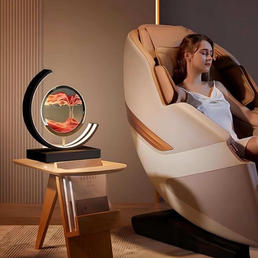 Modern Table Light | Art Deco Sand Lamp | Sand Art Display | MesaLight