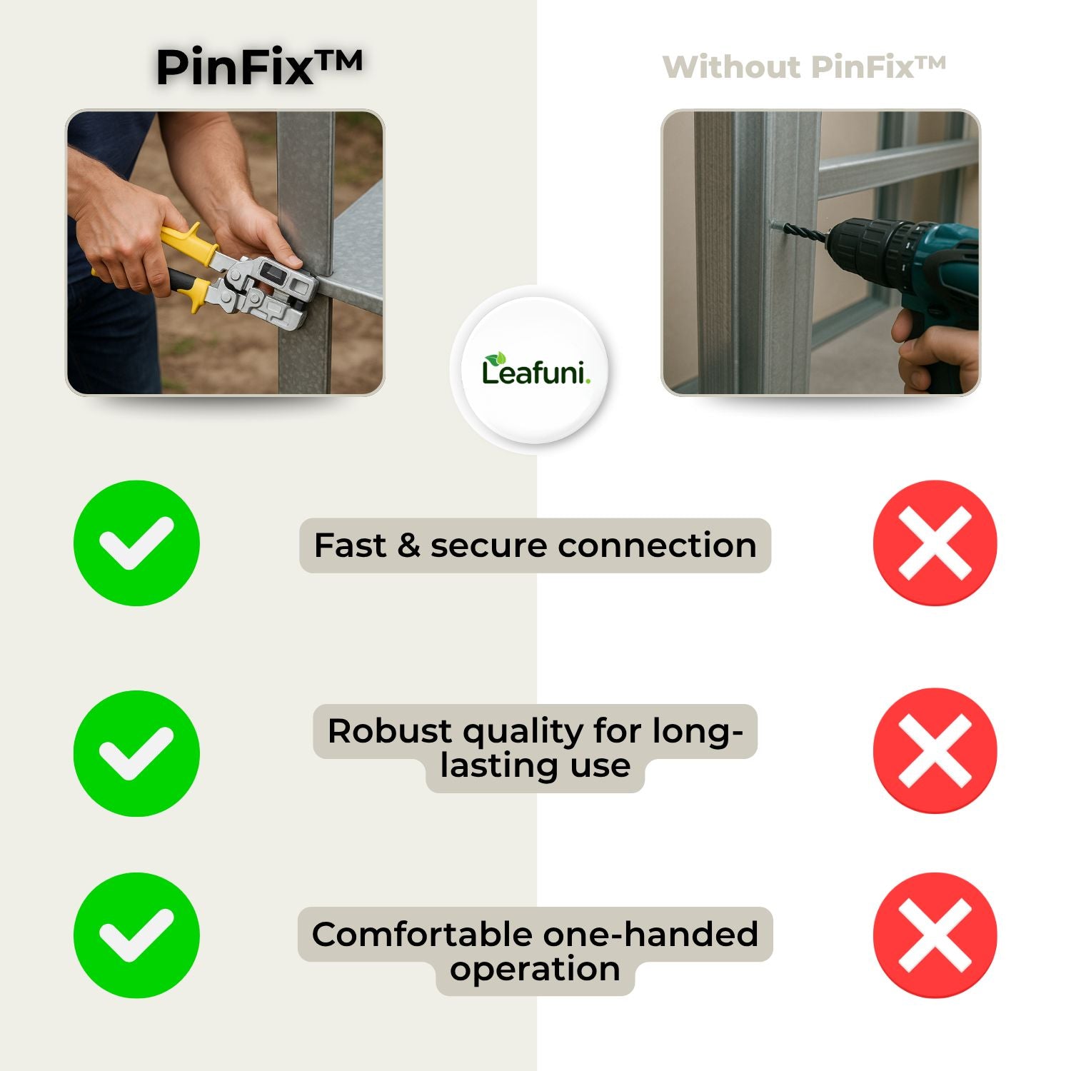 PinConnect™ | Strong connections without screws in seconds