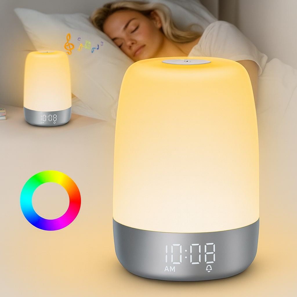 Sunrise Lamp Alarm Clock | Wake Up Light for Restful Mornings | MorningGlow
