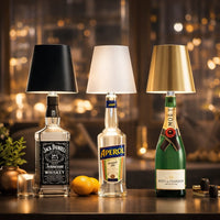 Table & Desk Lamp with Bottle Fitting | Cordless Table Light for Living Room or Bedroom | GlowCap