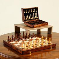 Wooden Chess Board with Chess Pieces Set | Foldable & Portable | Chessory